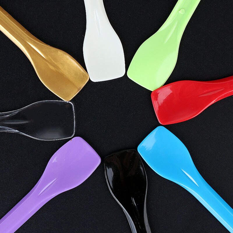 Plastic Disposable Ice Cream Spoons (50 pcs)