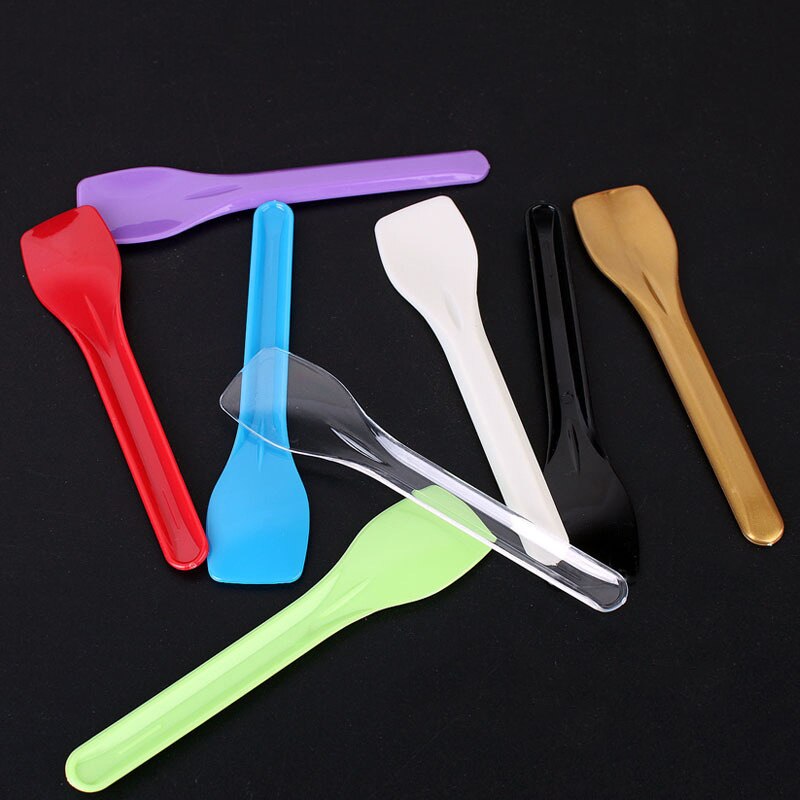 Plastic Disposable Ice Cream Spoons (50 pcs)