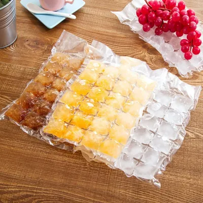 Plastic Disposable Ice Cube Bags (100 Pcs)