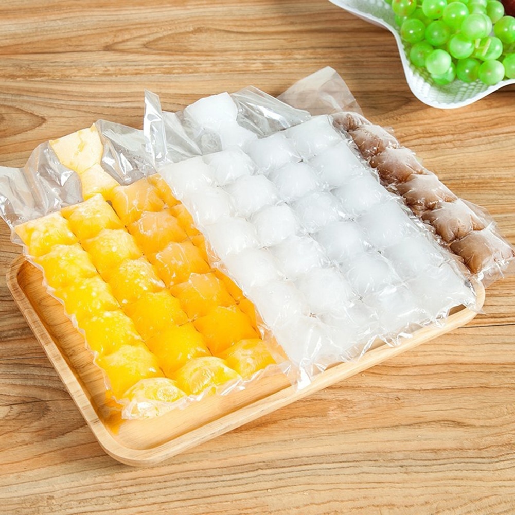 Plastic Disposable Ice Cube Bags (100 Pcs)