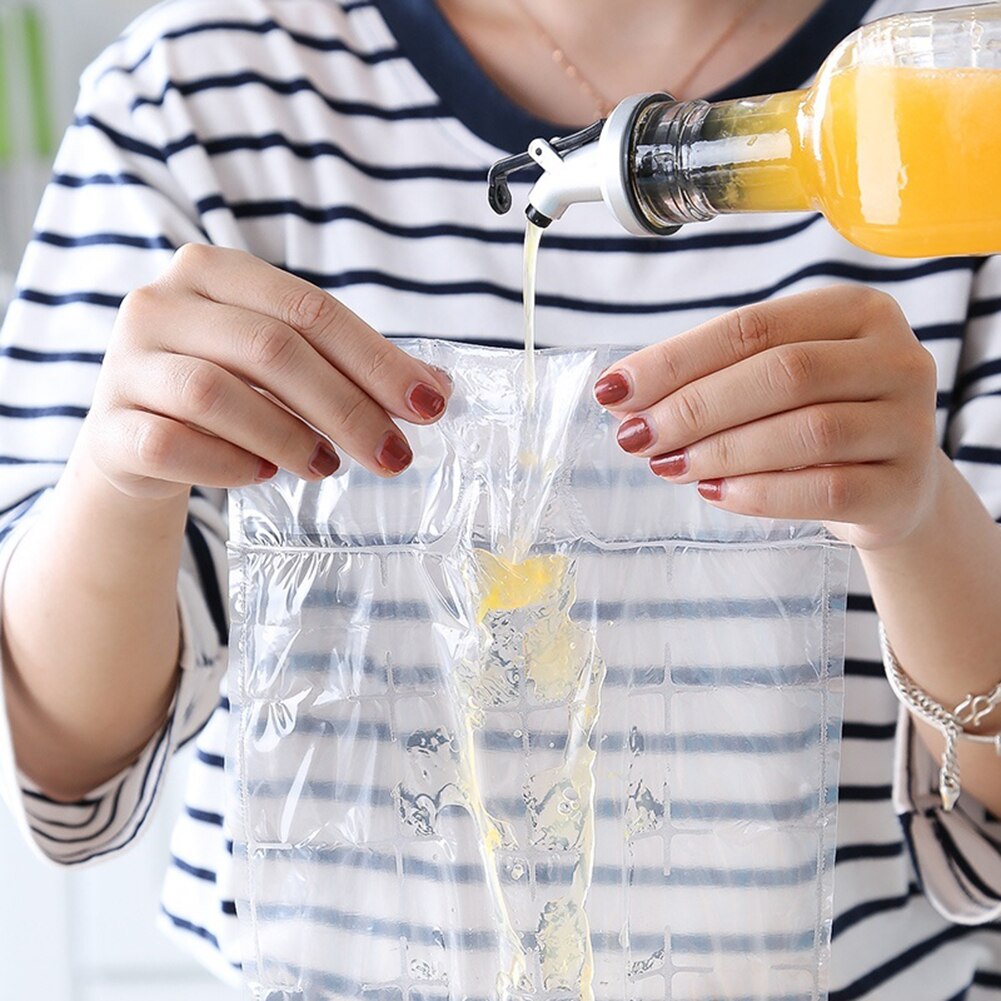 Plastic Disposable Ice Cube Bags (100 Pcs)