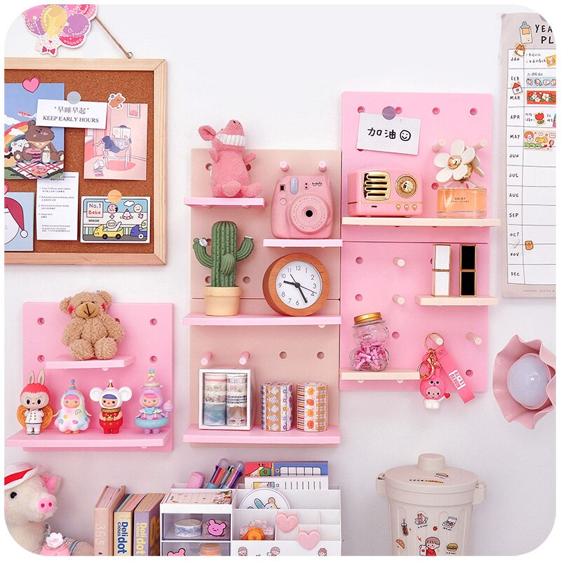 Plastic DIY Pegboard Shelves