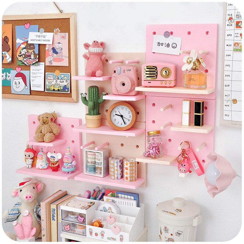 Plastic DIY Pegboard Shelves