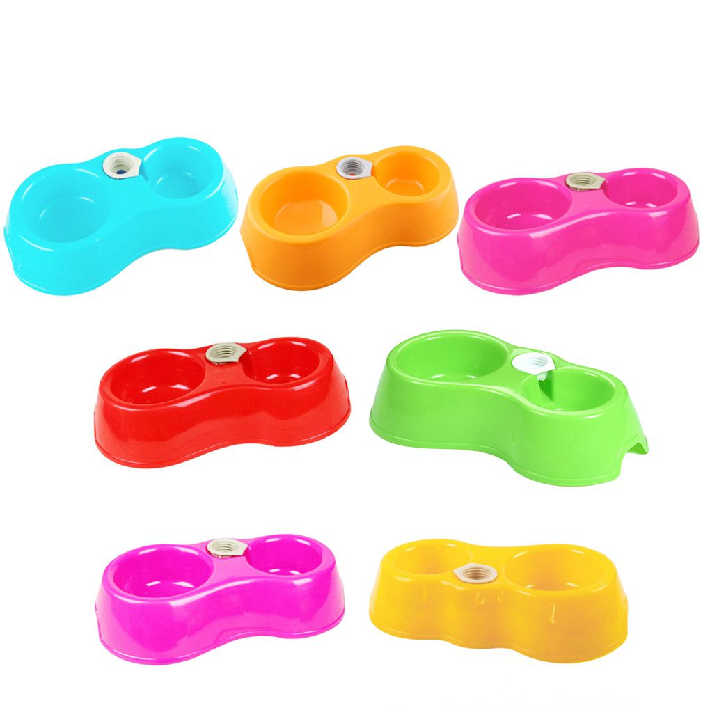 Plastic Double Dog Bowl Feeder Plastic Double Dog Bowl Feeder