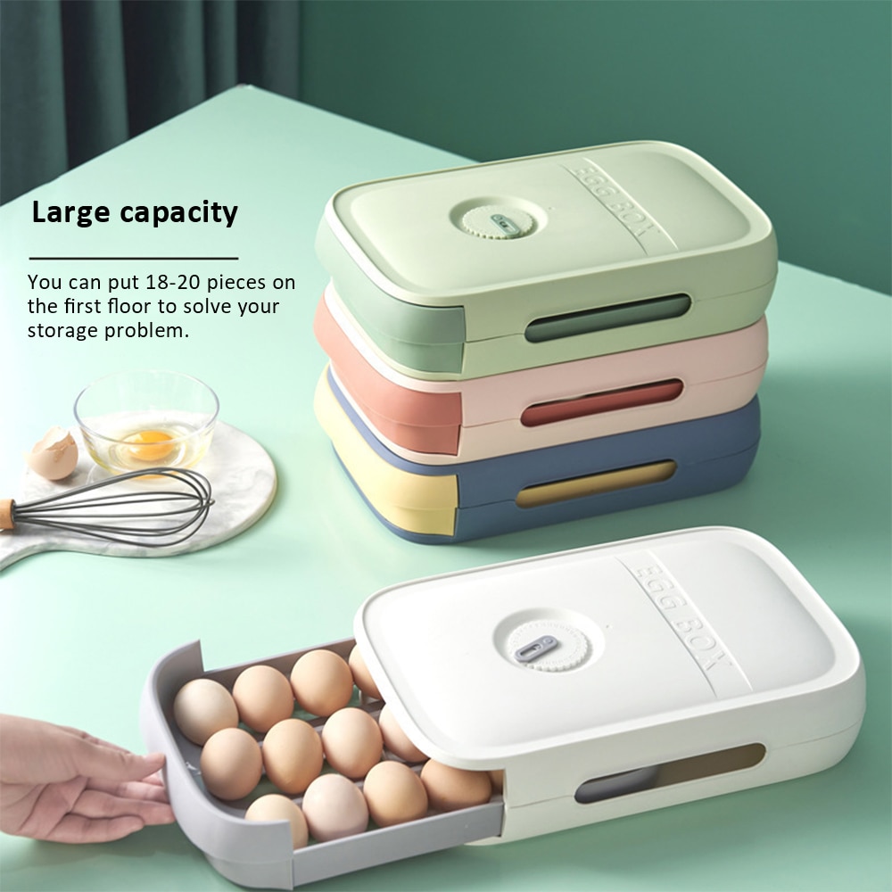 Plastic Egg Holder Storage Drawer