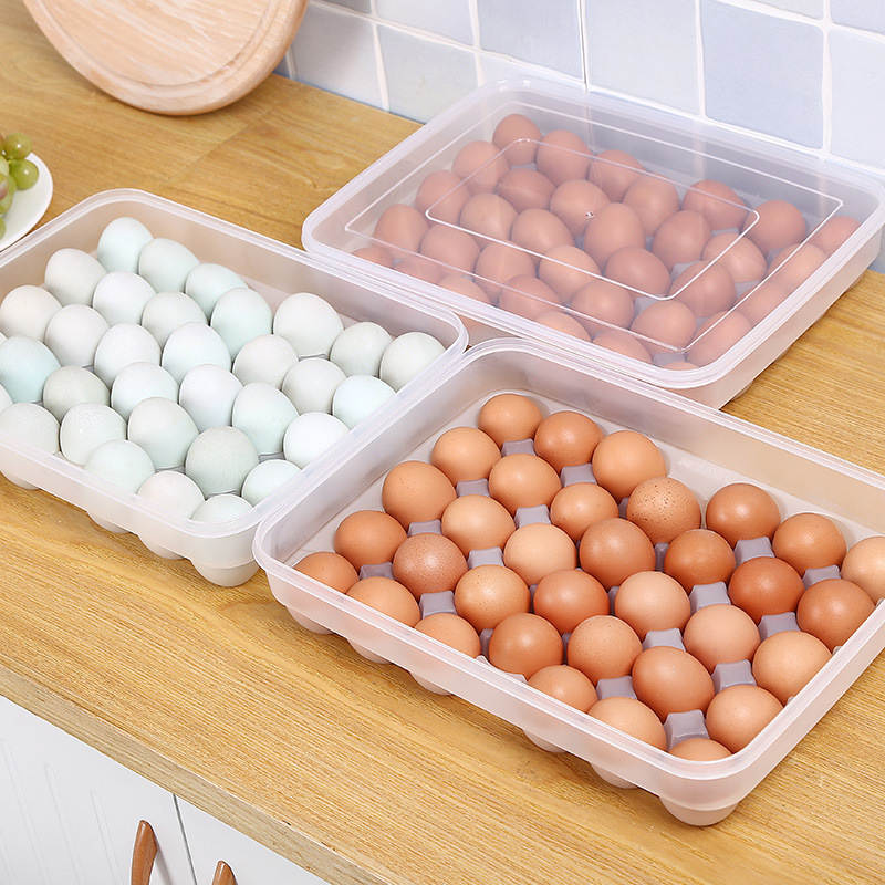 Plastic Egg Storage Box for Fridge with 34 Grids