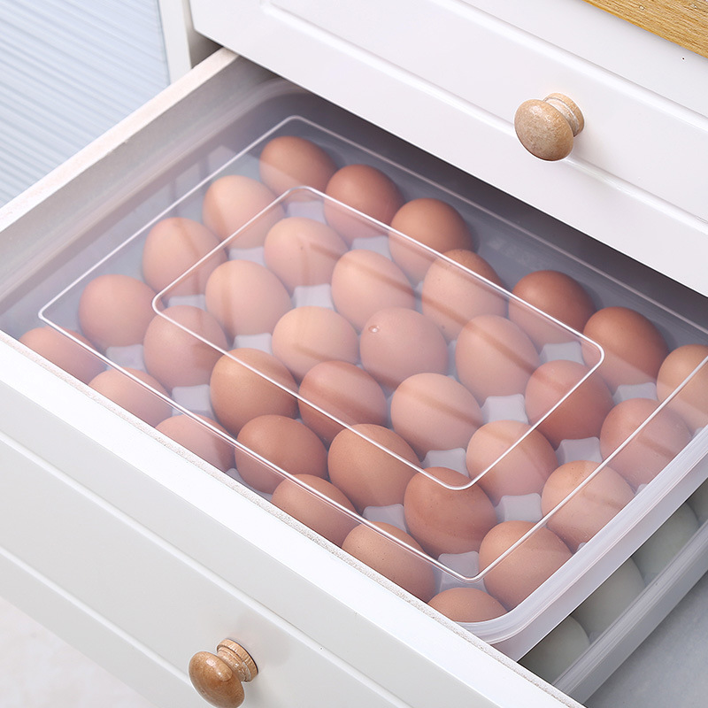 Plastic Egg Storage Box for Fridge with 34 Grids