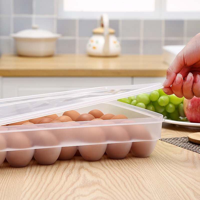 Plastic Egg Storage Box for Fridge with 34 Grids