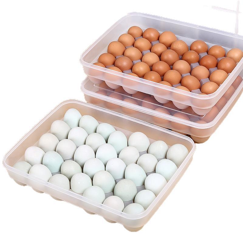 Plastic Egg Storage Box for Fridge with 34 Grids