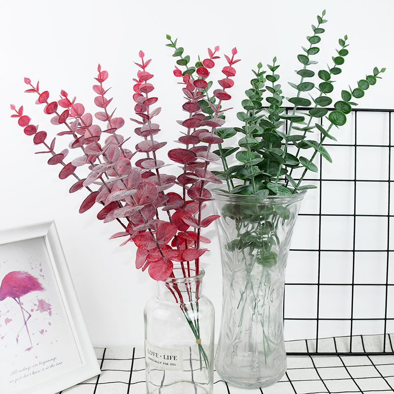 Plastic Eucalyptus Artificial Leaves (5pcs)