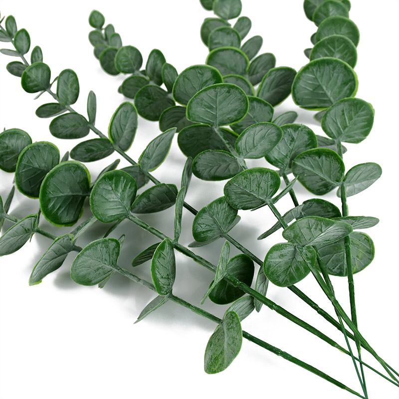 Plastic Eucalyptus Artificial Leaves (5pcs)