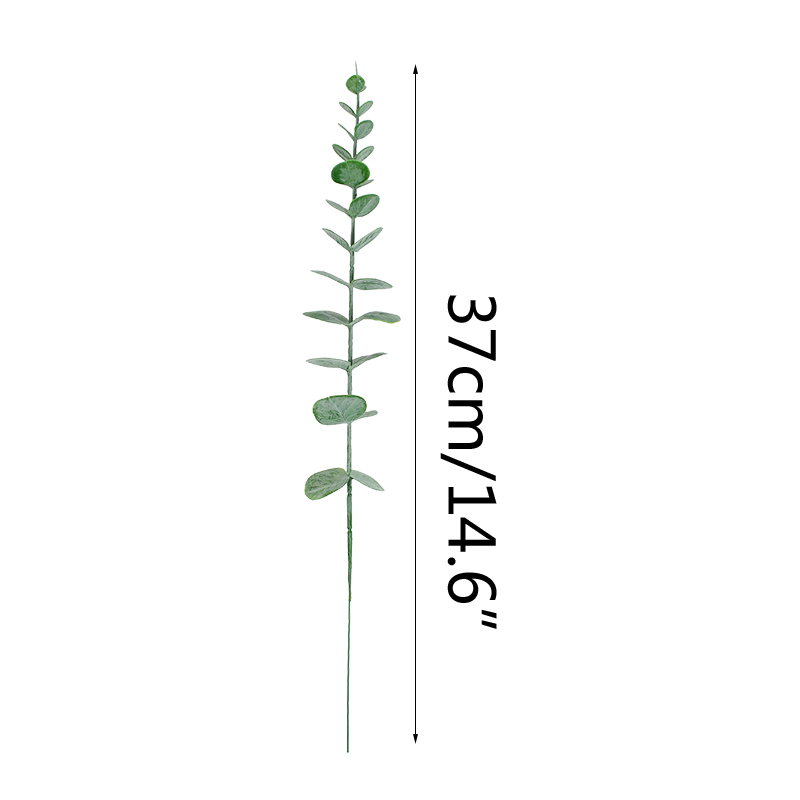 Plastic Eucalyptus Artificial Leaves (5pcs)