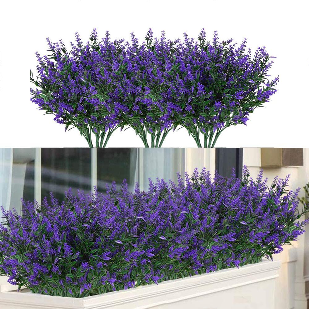 Plastic Fake Lavender Flowers (8pcs) Plastic Fake Lavender Flowers (8pcs)