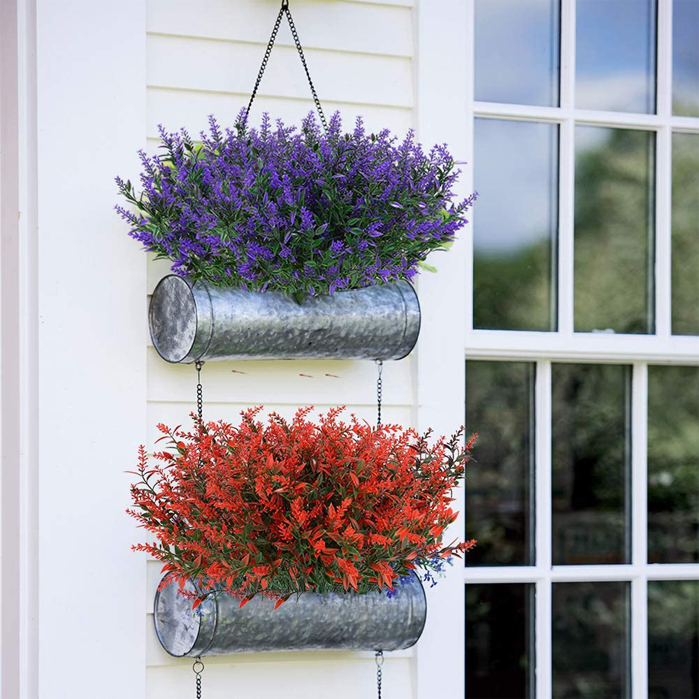 Plastic Fake Lavender Flowers (8pcs)