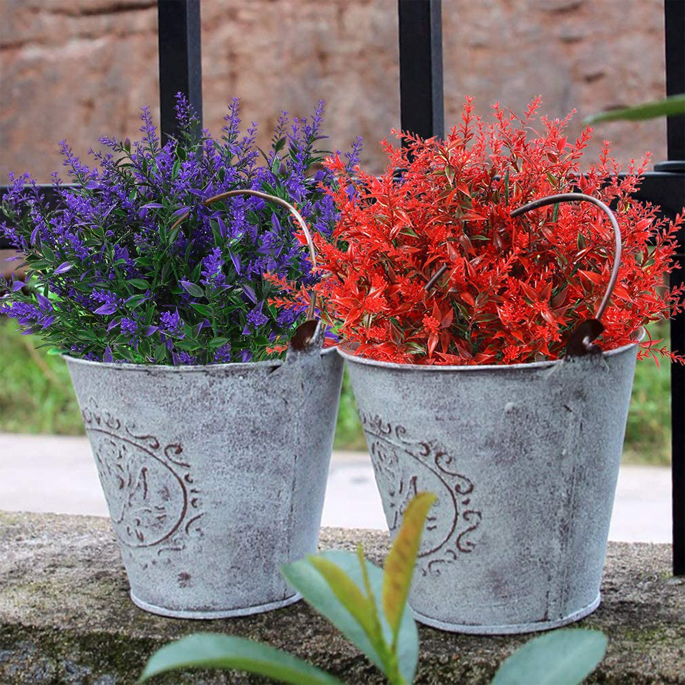 Plastic Fake Lavender Flowers (8pcs)