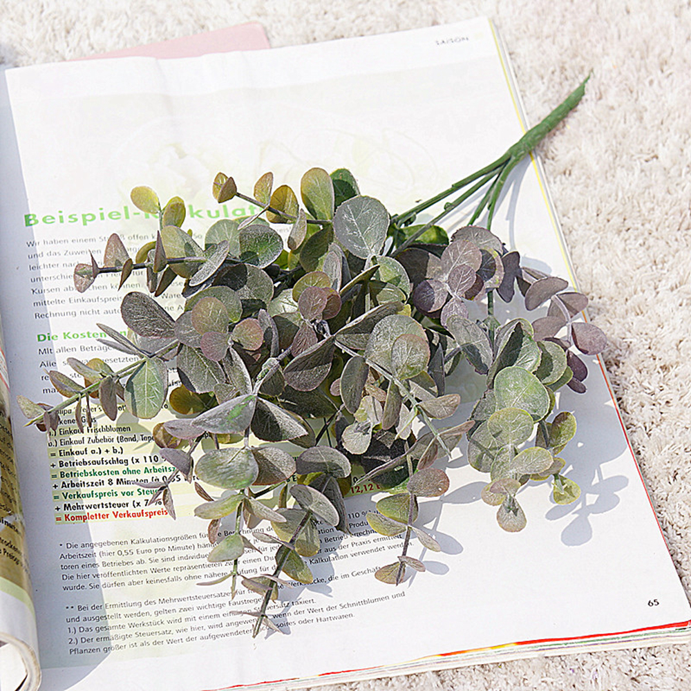 Plastic Faux Eucalyptus Leaves Home Decor