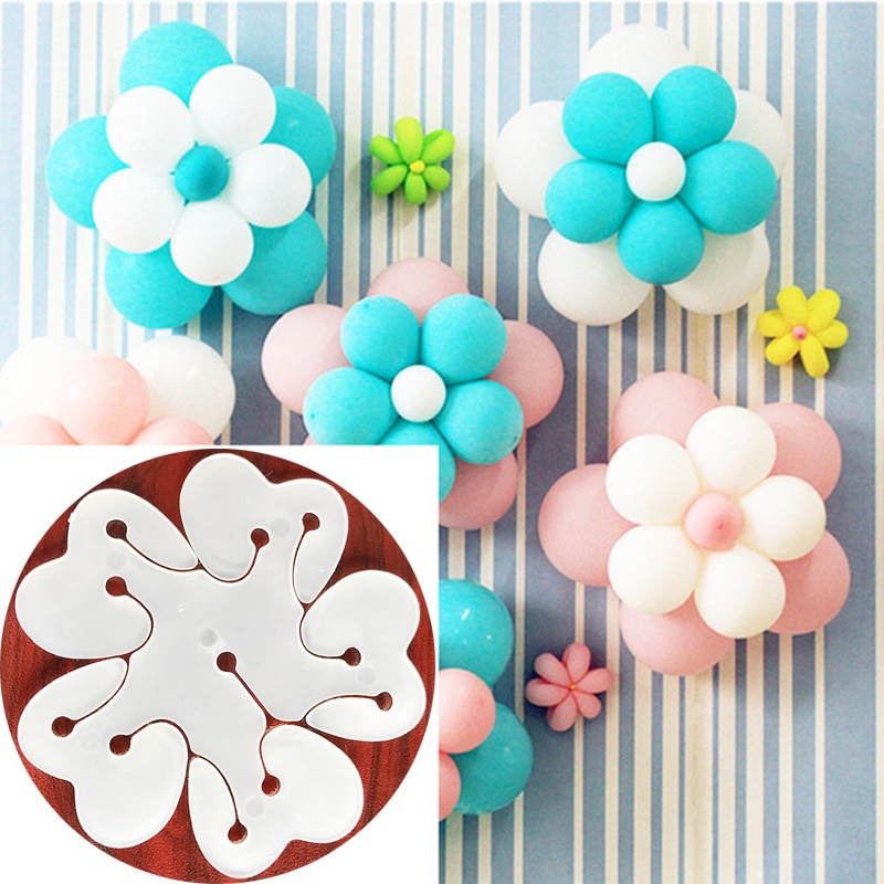 Plastic Flower Balloon Clips (5pcs)