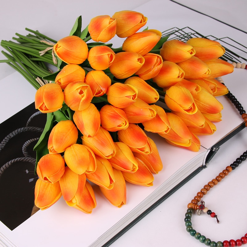 Plastic Flowers Artificial Tulip Decor (10pcs) Plastic Flowers Artificial Tulip Decor (10pcs)