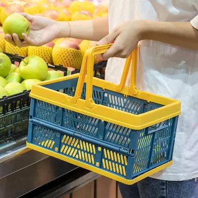 Plastic Folding Basket with Handle Plastic Folding Basket with Handle