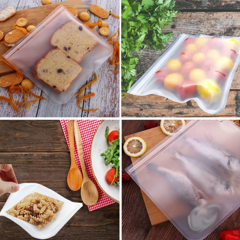 Plastic Food Storage Bag Reusable and Resealable