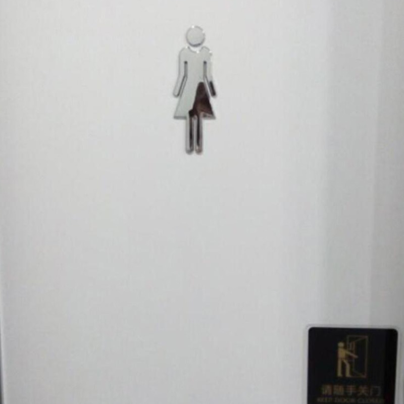 Plastic Gender Toilet Door Stickers