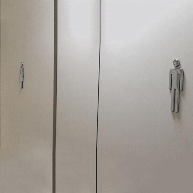 Plastic Gender Toilet Door Stickers