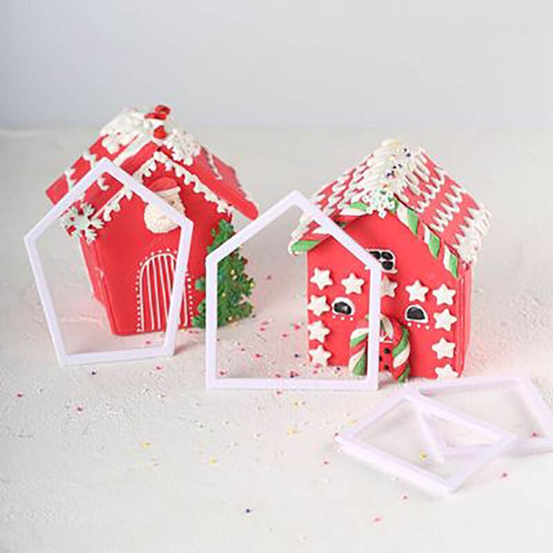 Plastic Gingerbread House Cookie Cutter Set Plastic Gingerbread House Cookie Cutter Set