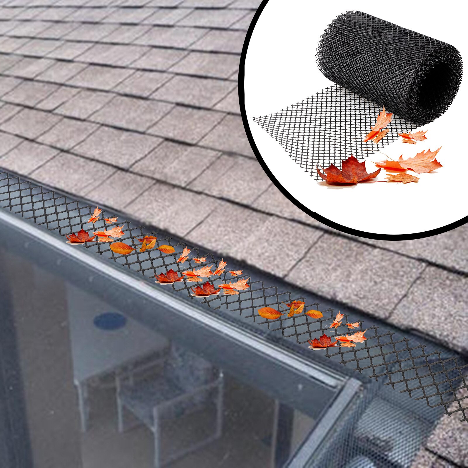 Plastic Gutter Leaf Guard with Nails