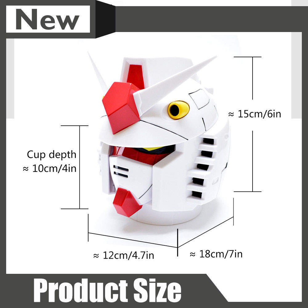 Plastic Head Gundam Mug with Stainless Steel Cup Plastic Head Gundam Mug with Stainless Steel Cup