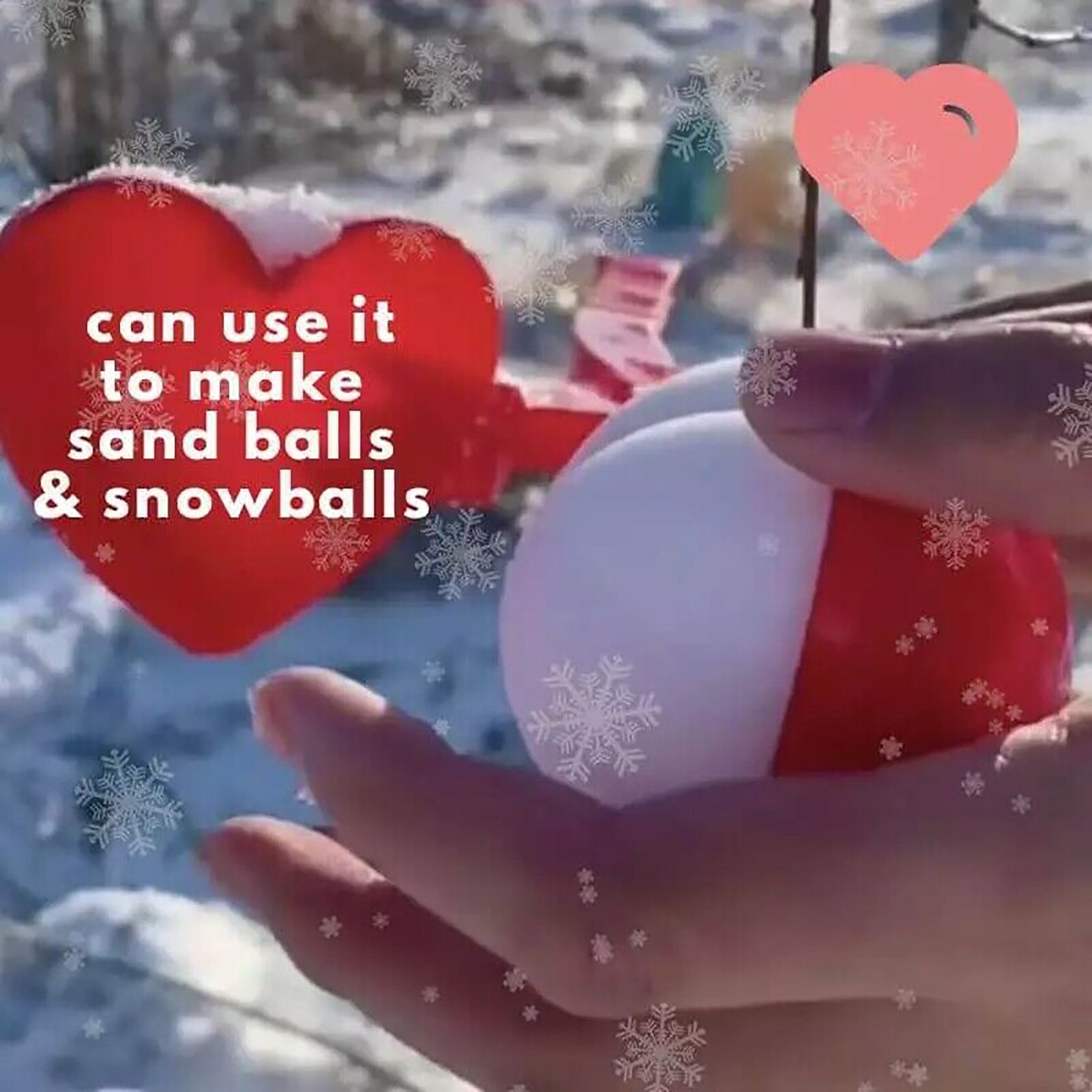 Plastic Heart Snowball Maker Mold Plastic Heart Snowball Maker Mold