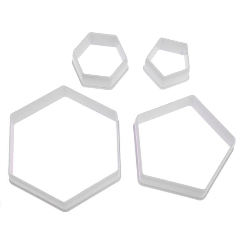 Plastic Hexagon Cookie Cutter (4 pcs) Plastic Hexagon Cookie Cutter (4 pcs)