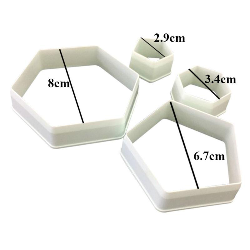 Plastic Hexagon Cookie Cutter (4 pcs) Plastic Hexagon Cookie Cutter (4 pcs)