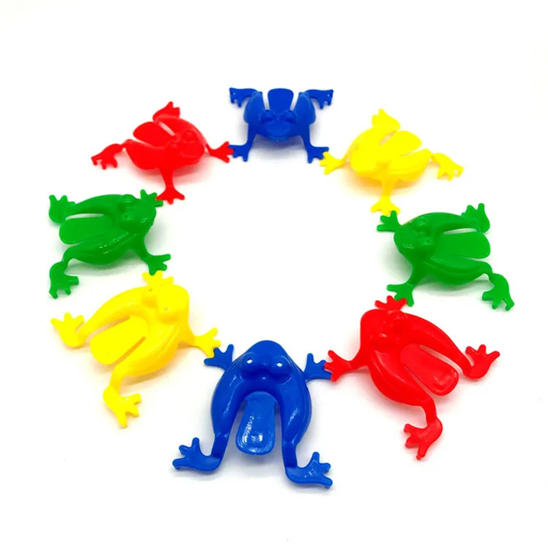 Plastic Jumping Frogs Bouncing Toy (10Pcs)