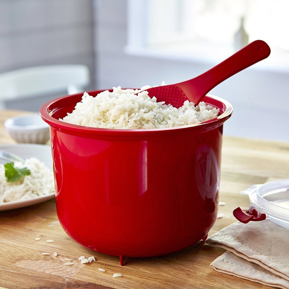 Plastic Microwave Rice Cooker with Spoon Plastic Microwave Rice Cooker with Spoon