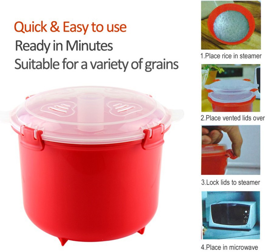Plastic Microwave Rice Cooker with Spoon Plastic Microwave Rice Cooker with Spoon