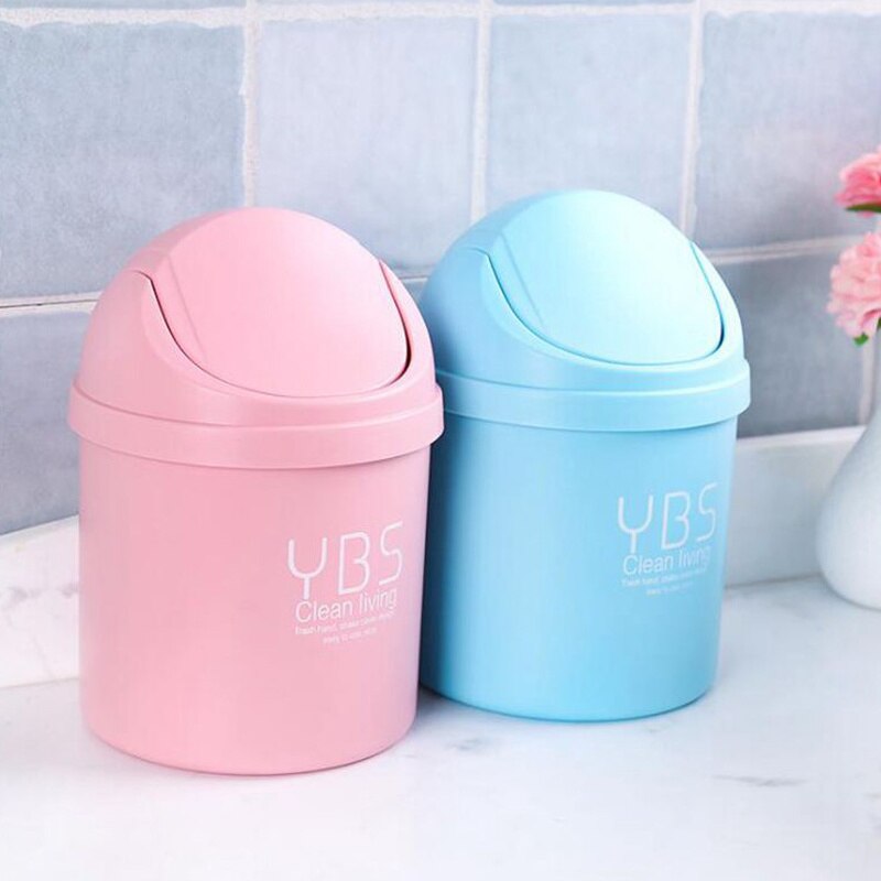 Plastic Mini Trash Can with Lid