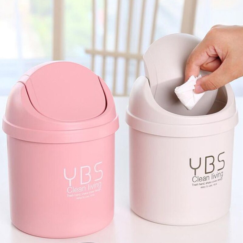 Plastic Mini Trash Can with Lid