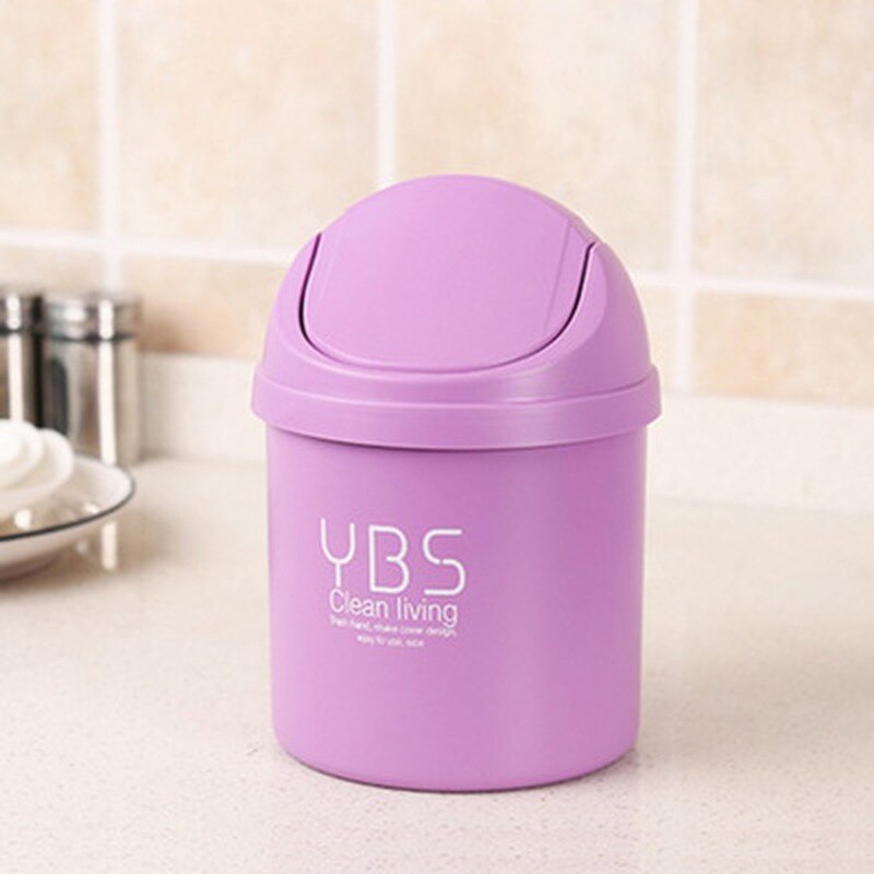 Plastic Mini Trash Can with Lid
