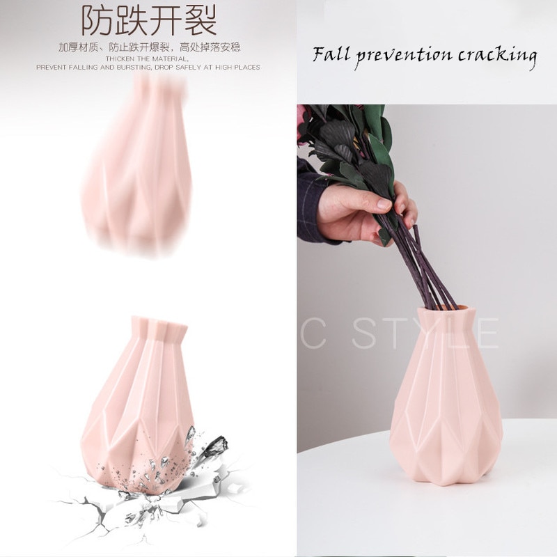 Plastic Modern Flower Vase Home Decoration
