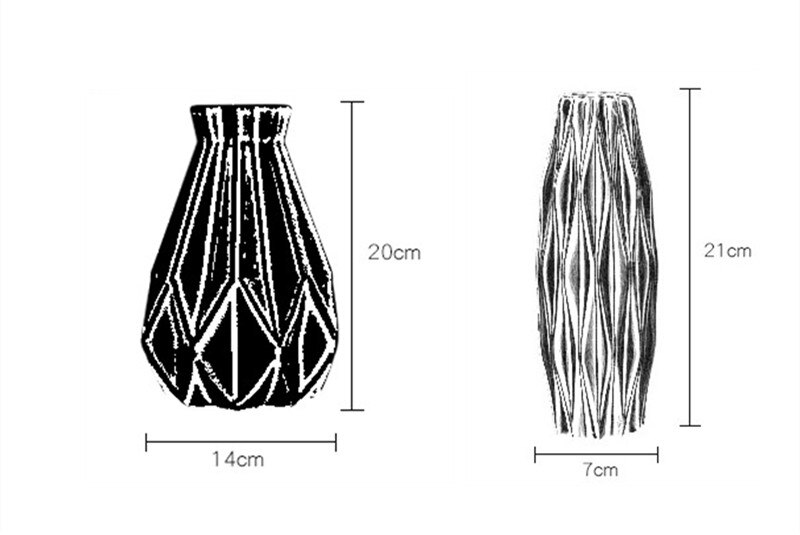 Plastic Modern Flower Vase Home Decoration