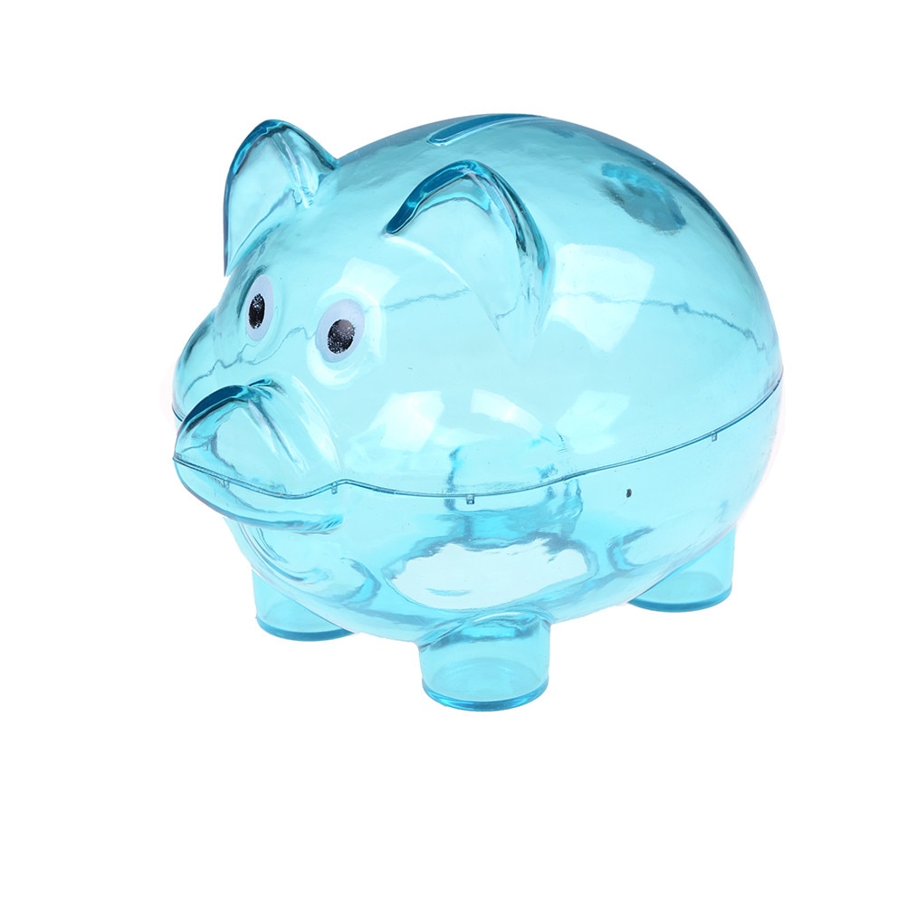 Plastic Money-Saving Clear Piggy Bank