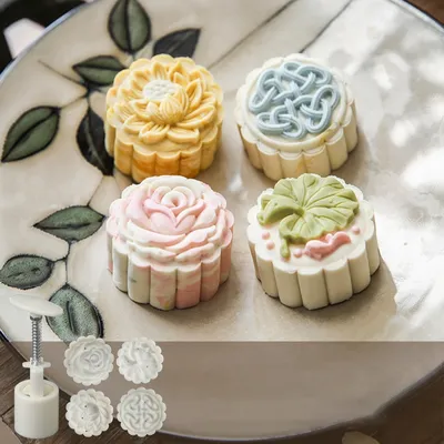 Plastic Moon Cake Stamp Set