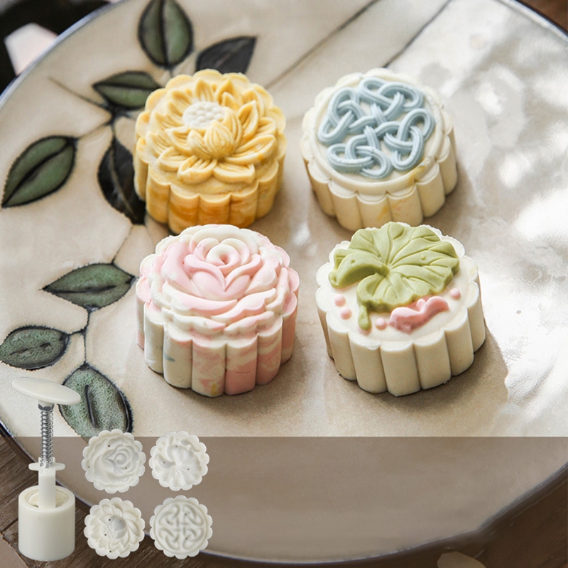 Plastic Moon Cake Stamp Set