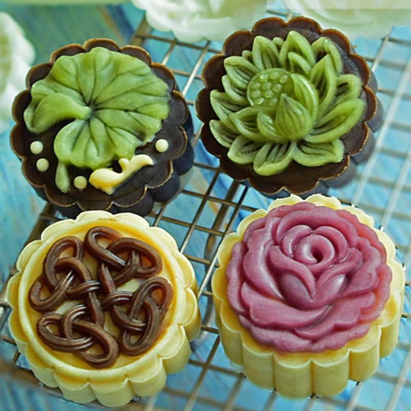 Plastic Moon Cake Stamp Set