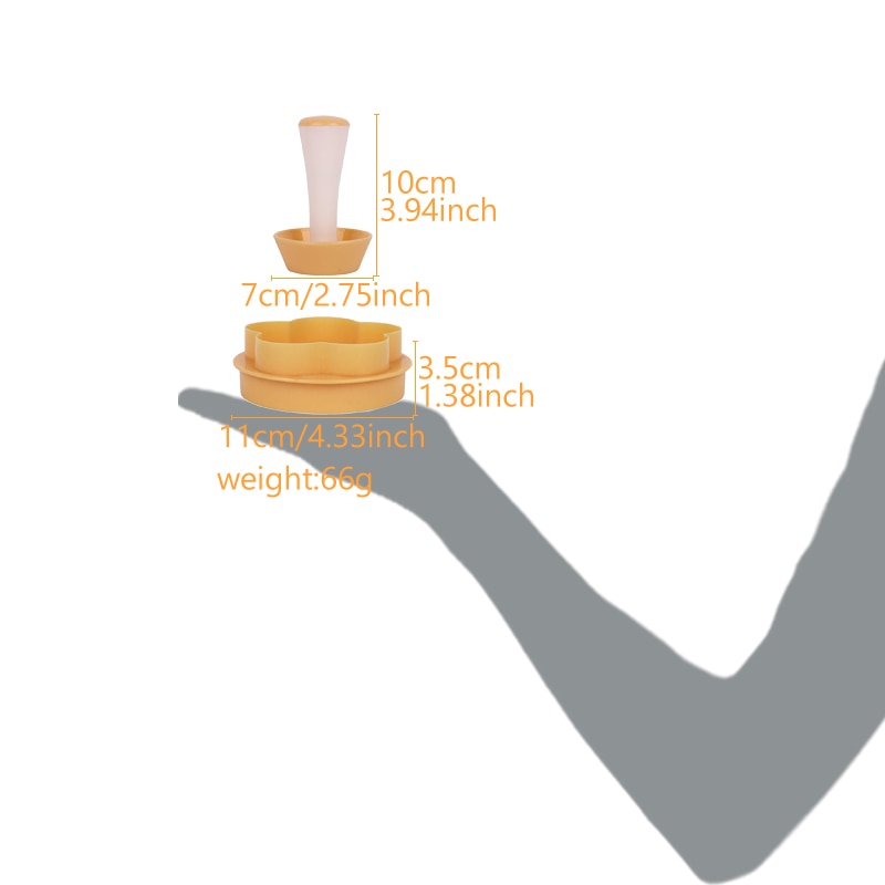 Plastic Pastry Tamper and Cutter