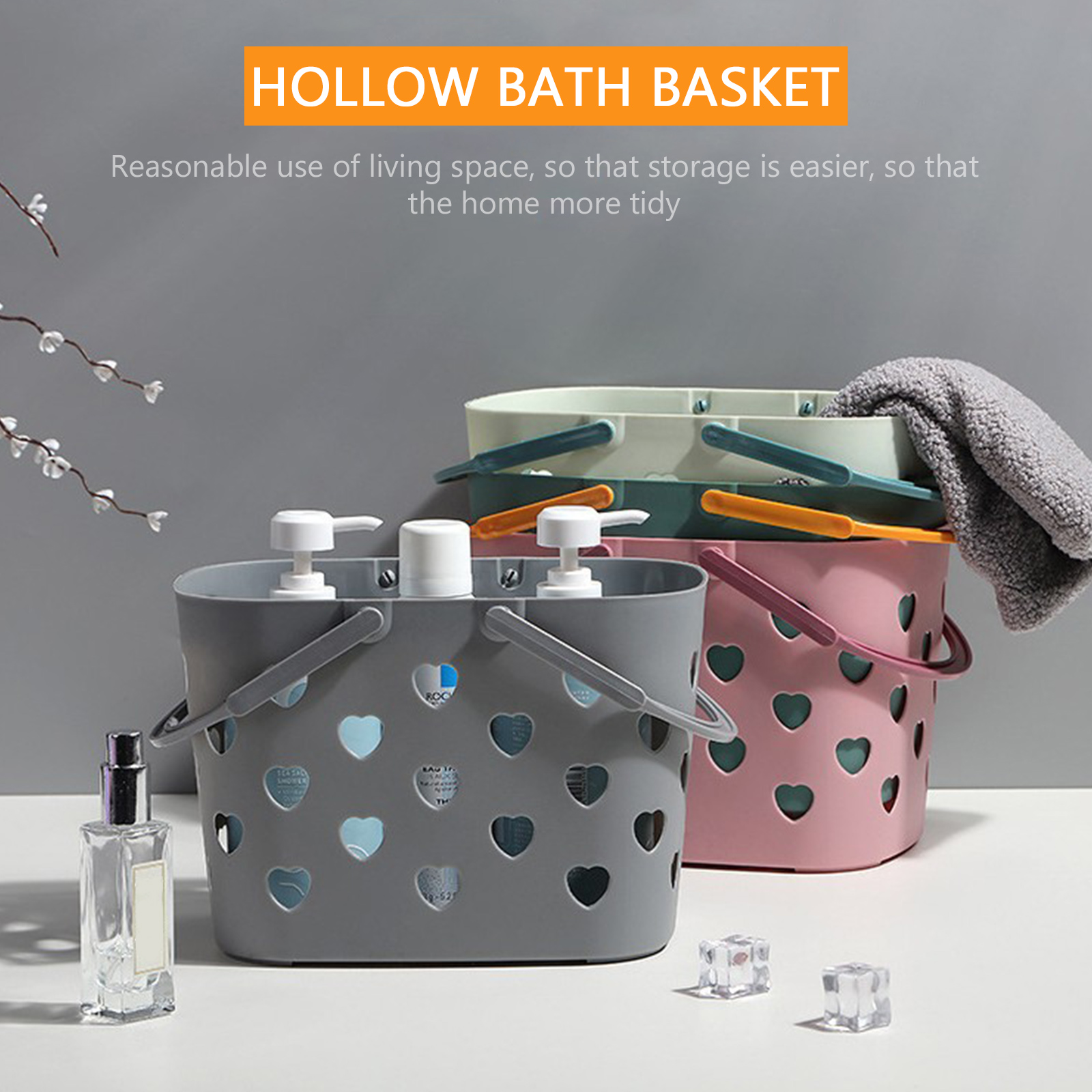 Plastic Portable Bathroom Caddy