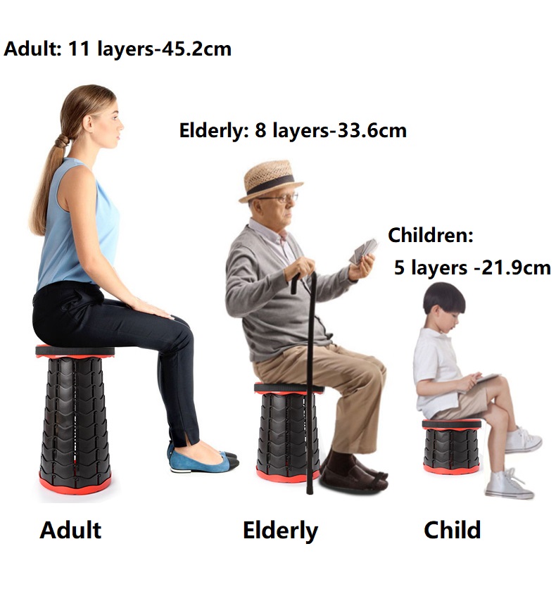 Plastic Portable Telescopic Stool