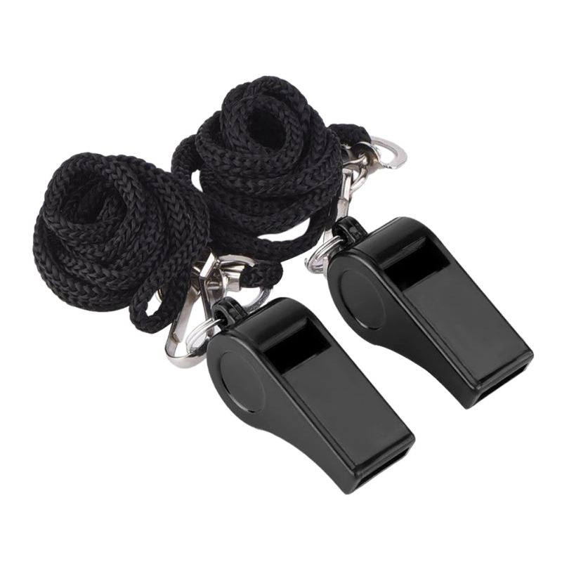 Plastic Pro Sports Whistle with Lanyard