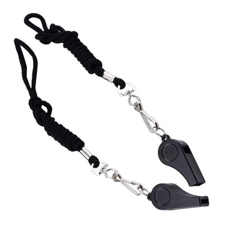 Plastic Pro Sports Whistle with Lanyard