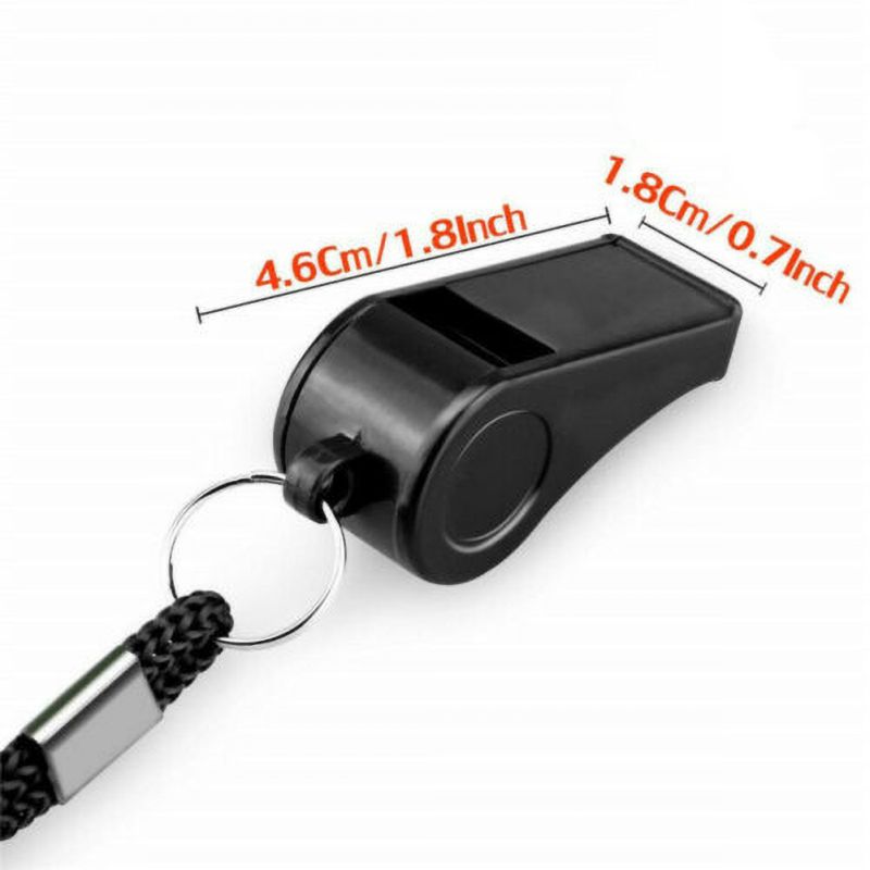 Plastic Pro Sports Whistle with Lanyard